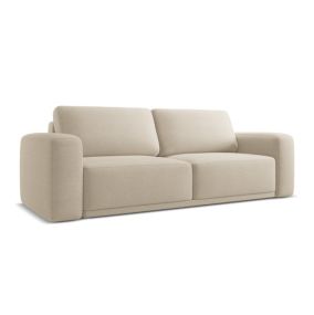 Kanapa 3-osobowa z funkcją spania Makamii Kaila z tkaniny szenilowej 242x100 cm ciemny beż 1 szt.