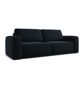 Kanapa 3-osobowa z funkcją spania Makamii Kaila z weluru 242x100 cm królewski niebieski 1 szt.