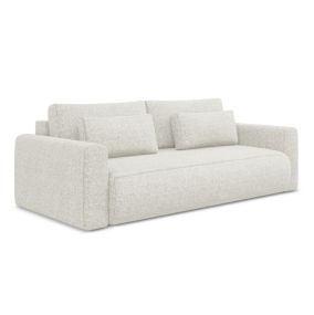 Kanapa 3-osobowa z funkcją spania Makamii Kapua z tkaniny plecionej 238x105 cm jasny beż 1 szt.