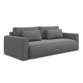 Kanapa 3-osobowa z funkcją spania Makamii Kapua z weluru 238x105 cm szary 1 szt.