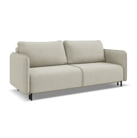 Kanapa 3-osobowa z funkcją spania Makamii Luana z tkaniny strukturalnej 226x92 cm jasny beż 1 szt.