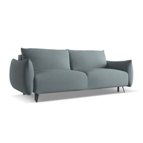 Kanapa 3-osobowa z funkcją spania Makamii Malie z tkaniny szenilowej 230x105 cm jeans 1 szt.