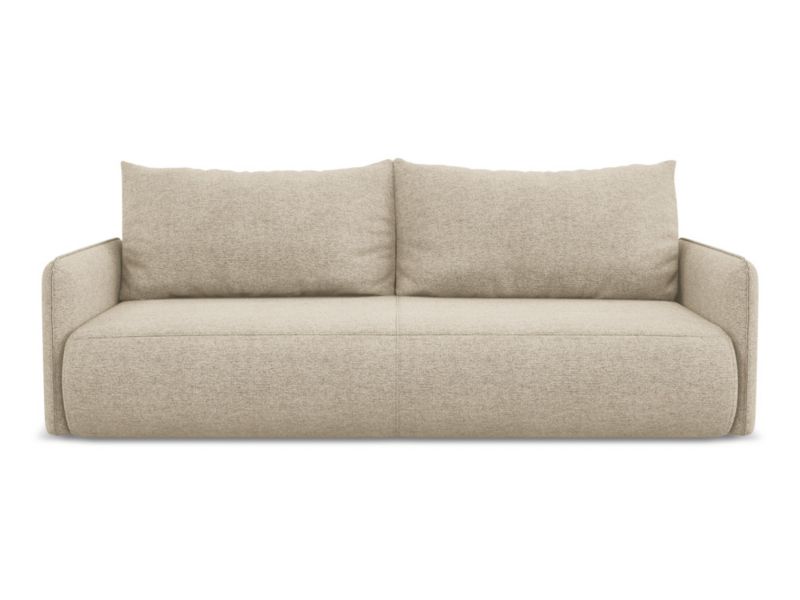 Kanapa 3-osobowa z funkcją spania Makamii Nanea z tkaniny szenilowej 216x105 cm ciemny beż 1 szt.