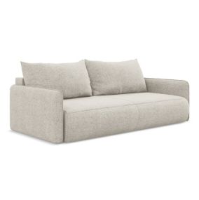 Kanapa 3-osobowa z funkcją spania Makamii Nanea z tkaniny szenilowej 216x105 cm srebrny 1 szt.