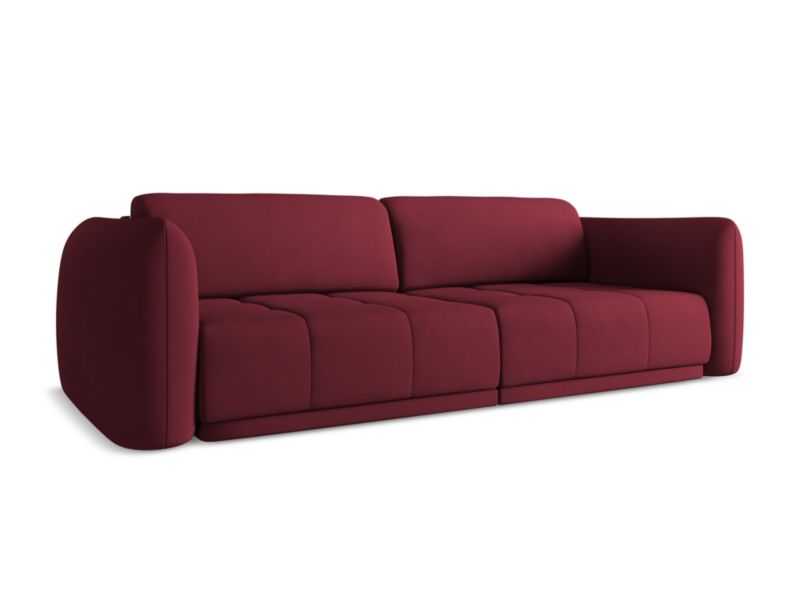 Kanapa 4-osobowa Makamii Hoku z tkaniny szenilowej 250x105 cm bordo 1 szt.