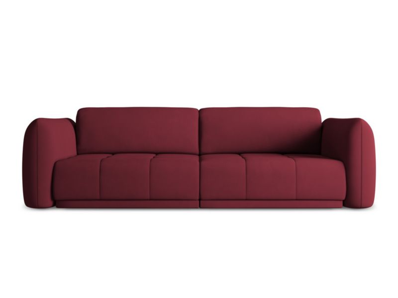 Kanapa 4-osobowa Makamii Hoku z tkaniny szenilowej 250x105 cm bordo 1 szt.