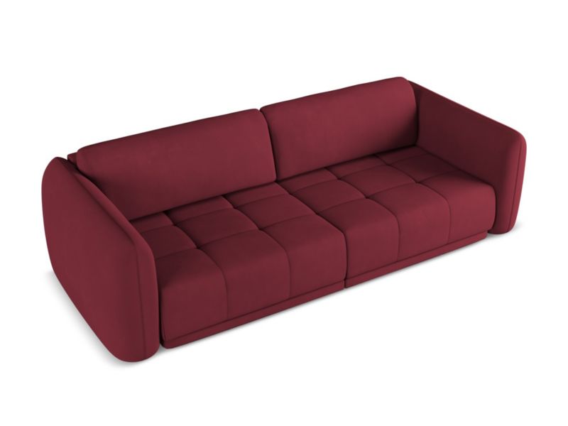 Kanapa 4-osobowa Makamii Hoku z tkaniny szenilowej 250x105 cm bordo 1 szt.