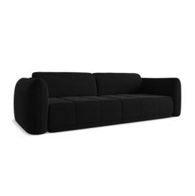 Kanapa 4-osobowa Makamii Hoku z weluru 250x105 cm czarny 1 szt.
