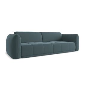 Kanapa 4-osobowa Makamii Hoku z weluru 250x105 cm morski 1 szt.