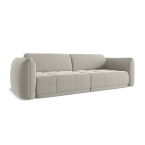 Kanapa 4-osobowa Makamii Hoku z weluru 250x105 cm perłowy 1 szt.