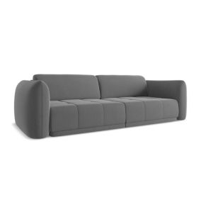 Kanapa 4-osobowa Makamii Hoku z weluru 250x105 cm szary 1 szt.