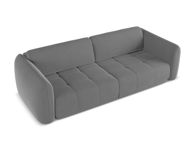 Kanapa 4-osobowa Makamii Hoku z weluru 250x105 cm szary 1 szt.