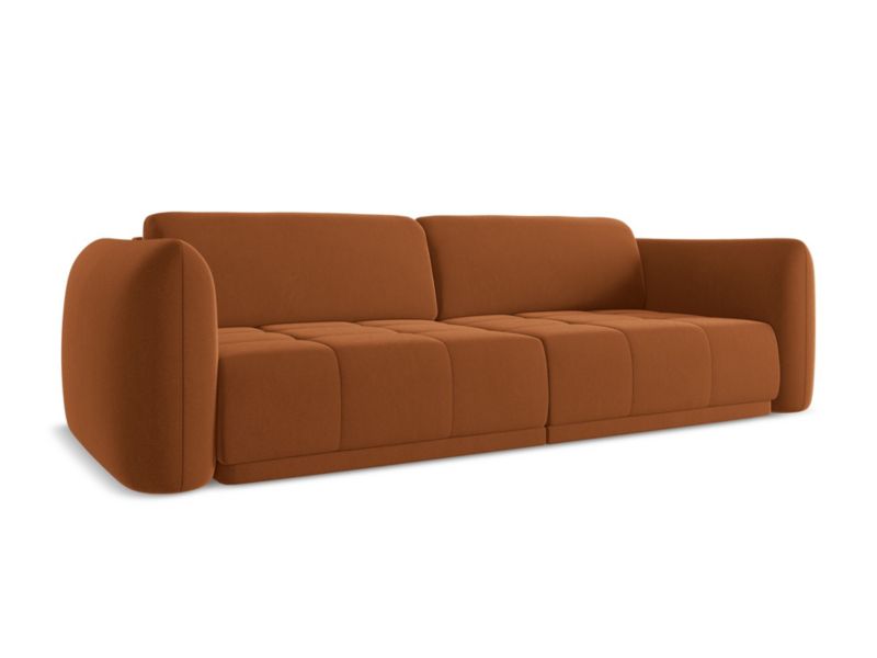 Kanapa 4-osobowa Makamii Hoku z weluru 250x105 cm terakota 1 szt.