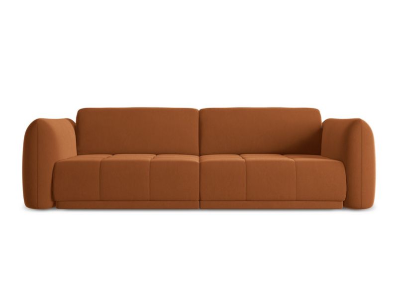 Kanapa 4-osobowa Makamii Hoku z weluru 250x105 cm terakota 1 szt.