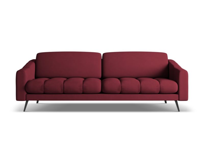 Kanapa 4-osobowa Makamii Nalu z tkaniny szenilowej 238x95 cm bordo 1 szt.