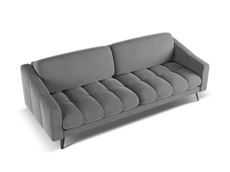 Kanapa 4-osobowa Makamii Nalu z weluru 238x95 cm stalowy 1 szt.