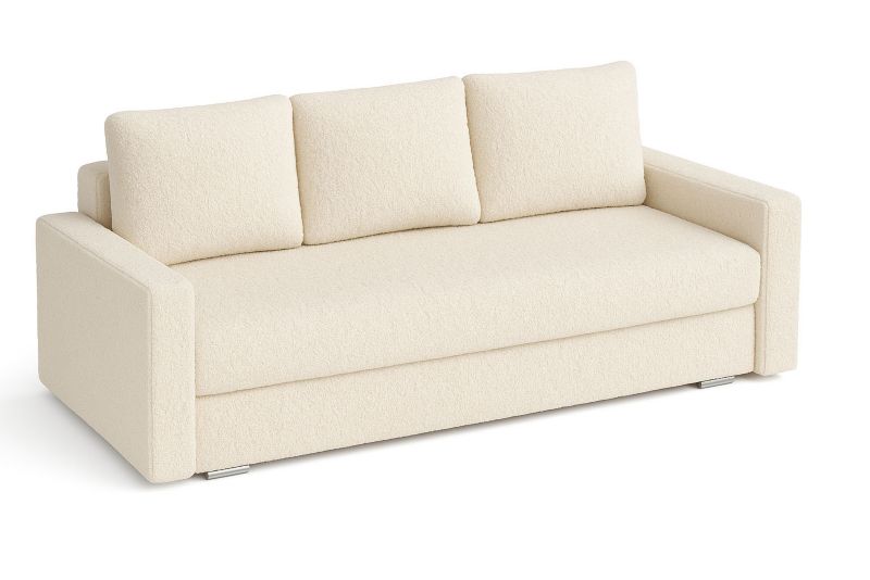Kanapa rozkładana z funkcją spania Bonni SILVER 3 boucle kremowa 1 szt.