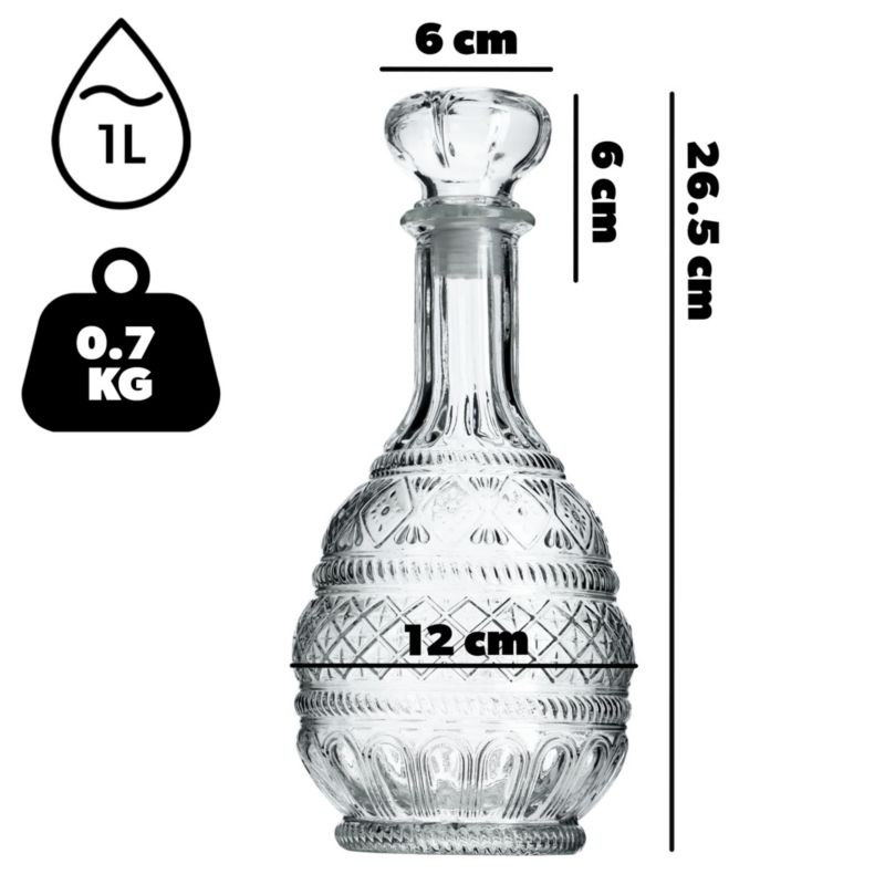 Karafka Do Whisky KADAX Kryształowa 1L 6szt