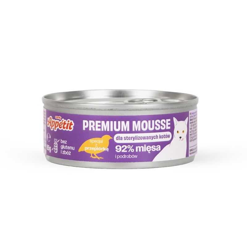 Karma mokra dla kota Comfy Appetit Premium przepiórka 85 g