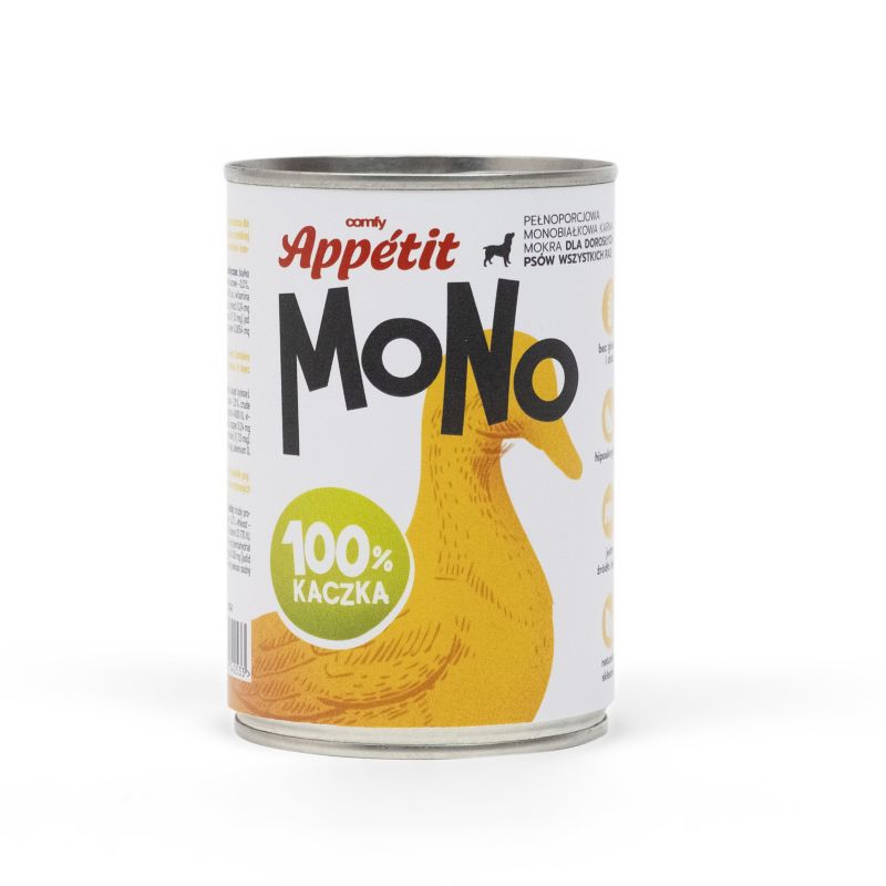 Karma mokra dla psa Comfy Appetit Mono kaczka 400 g