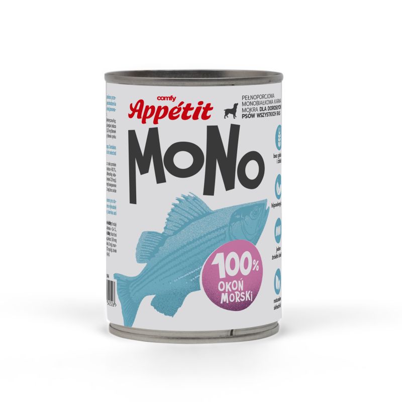 Karma mokra dla psa Comfy Appetit Mono okoń morski 400 g