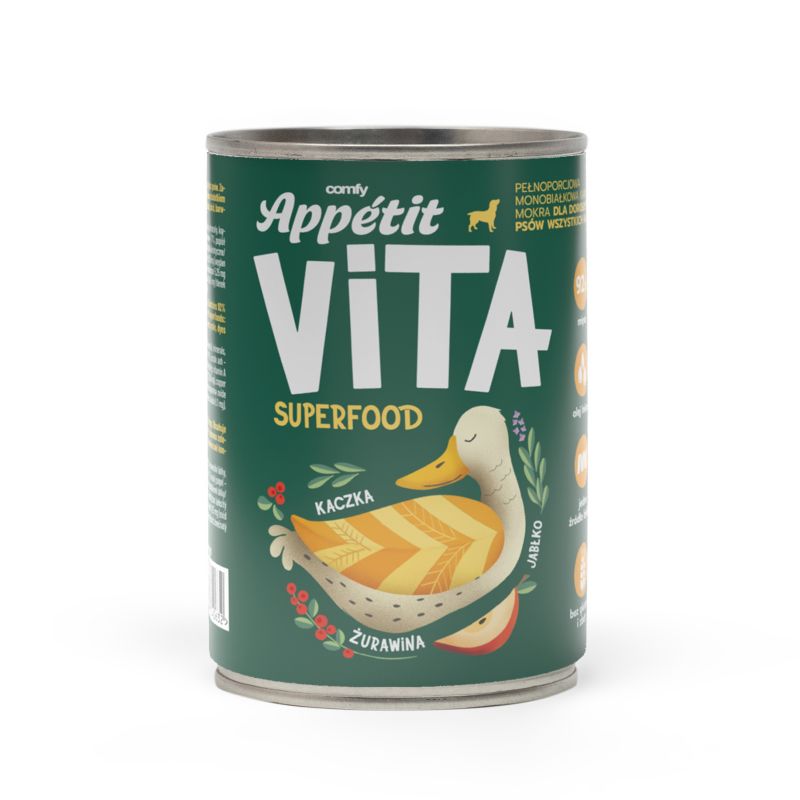 Karma mokra dla psa Comfy Appetit Vita kaczka 400 g