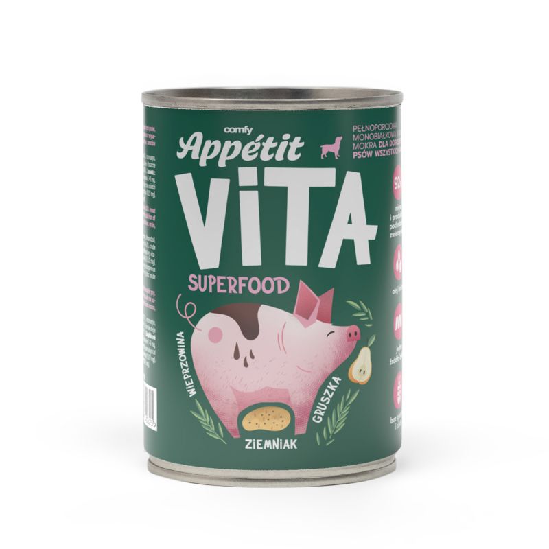 Karma mokra dla psa Comfy Appetit Vita wieprzowina 400 g