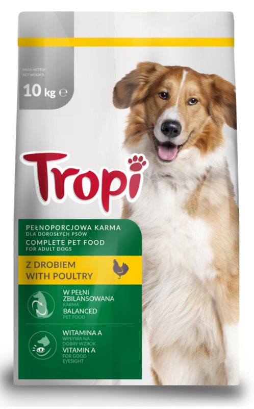 Karma sucha dla psa Tropi z drobiem 10 kg