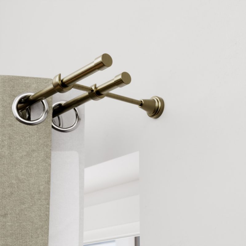 Karnisz podwójny Goodhome Antiki II 16 mm 200 cm kula złoty