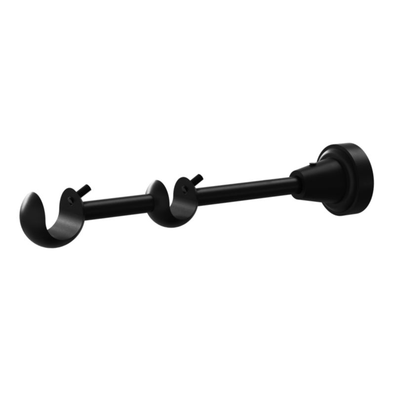Karnisz podwójny GoodHome Araxosi 19 mm 200 cm kula czarny