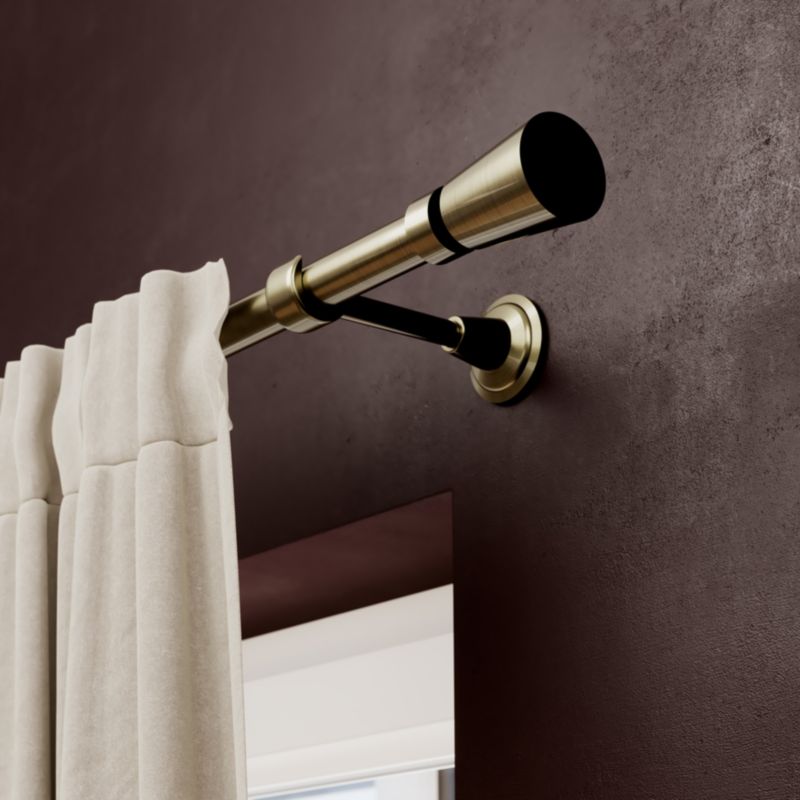 Karnisz pojedynczy Goodhome Antiki 25 mm 160 cm stożek złoty