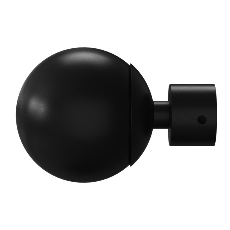 Karnisz pojedynczy GoodHome Araxosi 19 mm 160 cm kula czarny