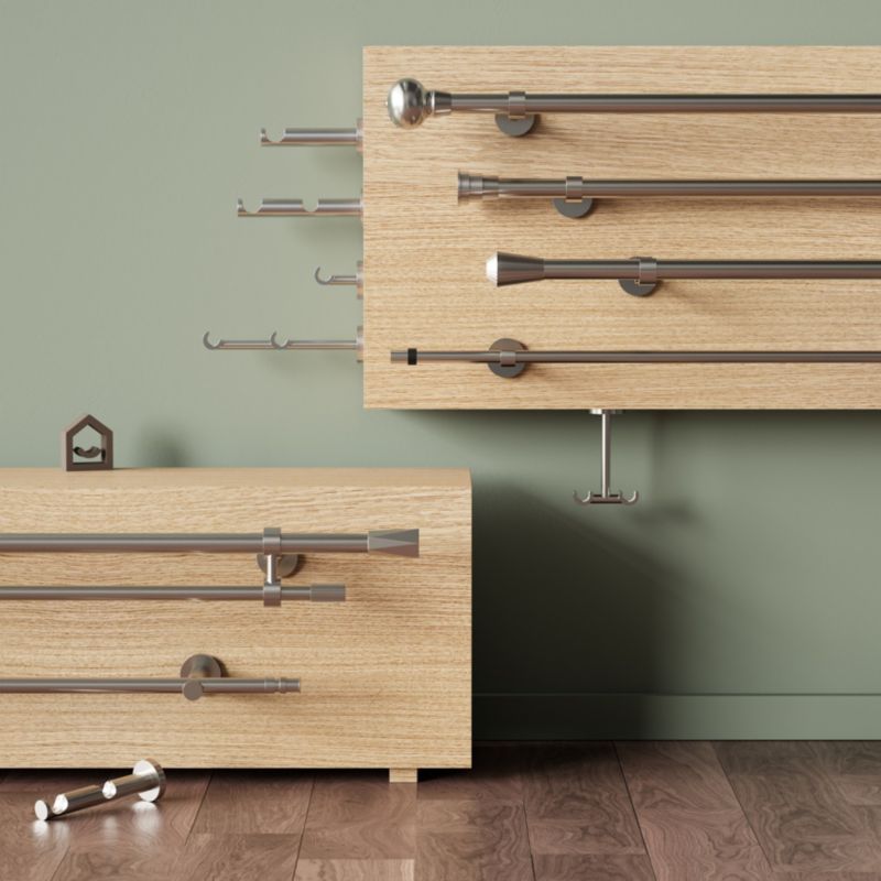 Karnisz pojedynczy Goodhome Athens 16 mm 160 cm zaślepka srebrny