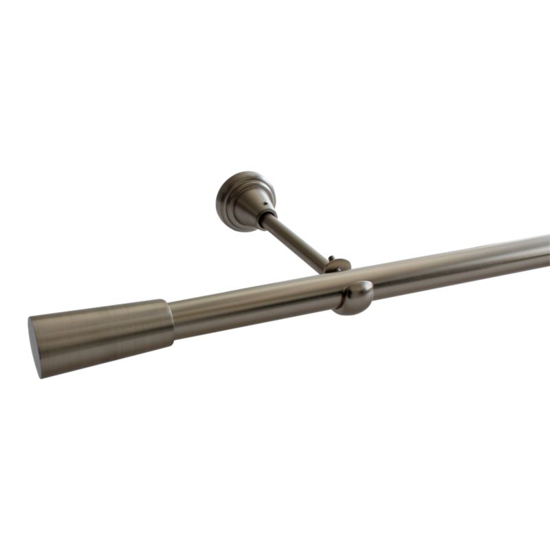 Karnisz pojedynczy Goodhome Athens 19 mm 160 cm stożek szary