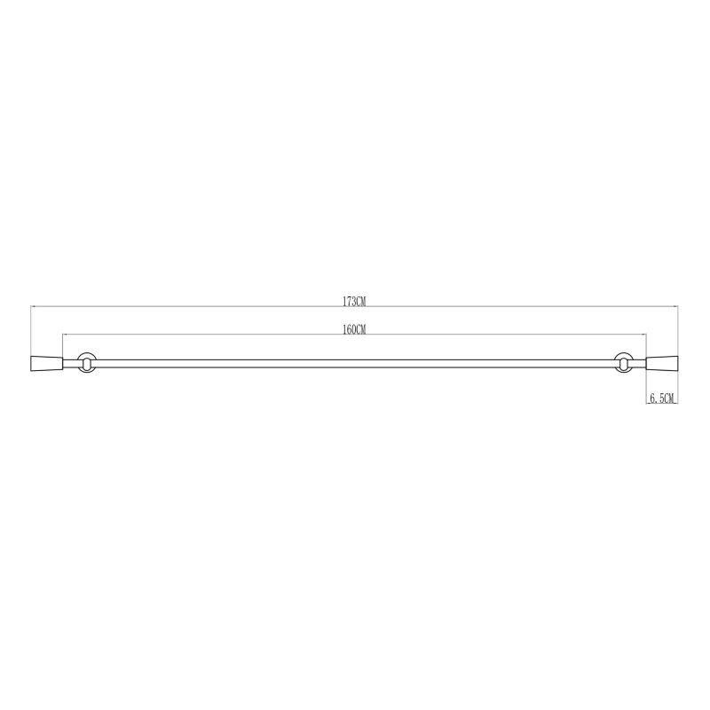 Karnisz pojedynczy Goodhome Athens 19 mm 160 cm stożek szary