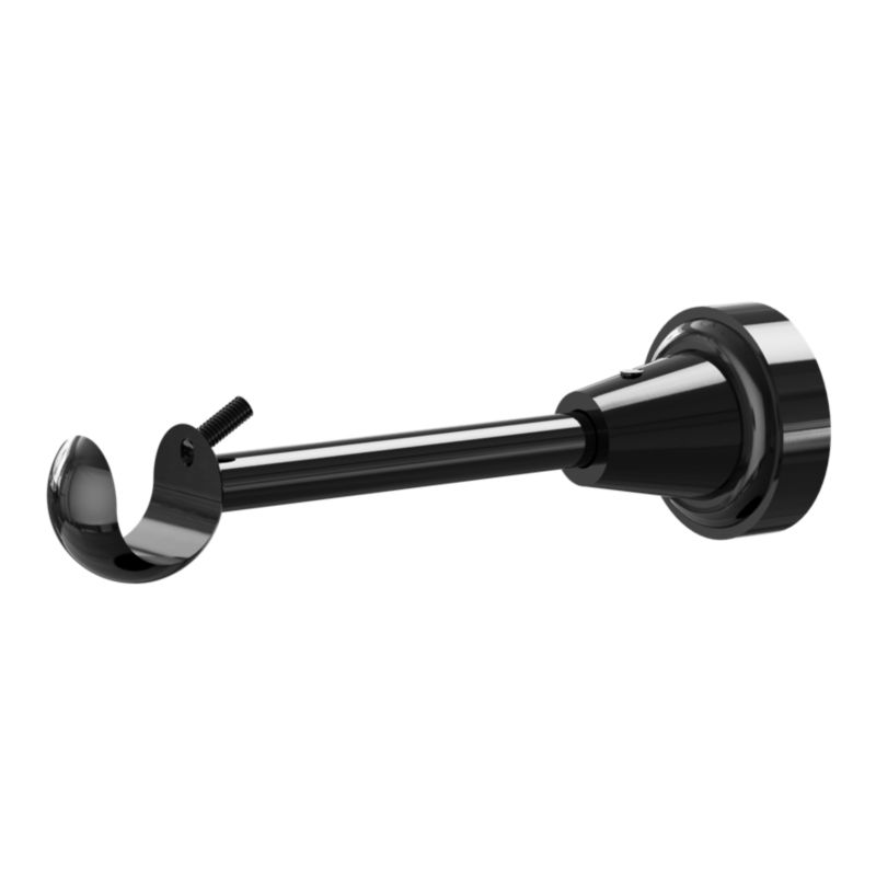 Karnisz pojedynczy Goodhome Kimlos 19 mm 200 cm zaślepka czarny