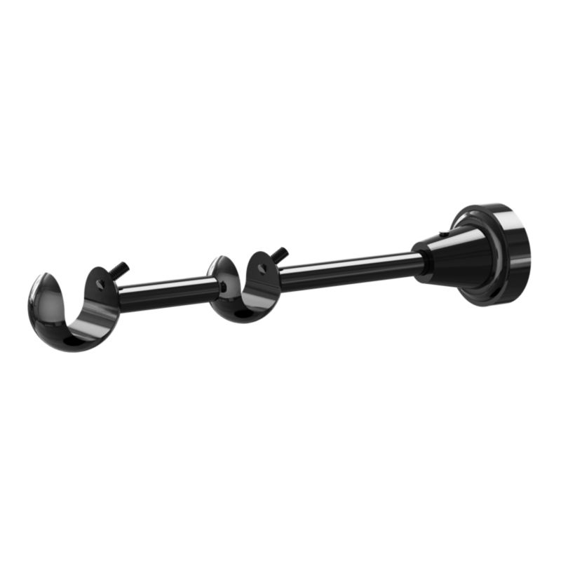 Karnisz pojedynczy Goodhome Kimlos II 19 mm 160 cm stożek czarny
