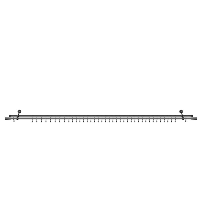 Karnisz pojedynczy Goodhome Kimlos II 19 mm 200 cm stożek czarny