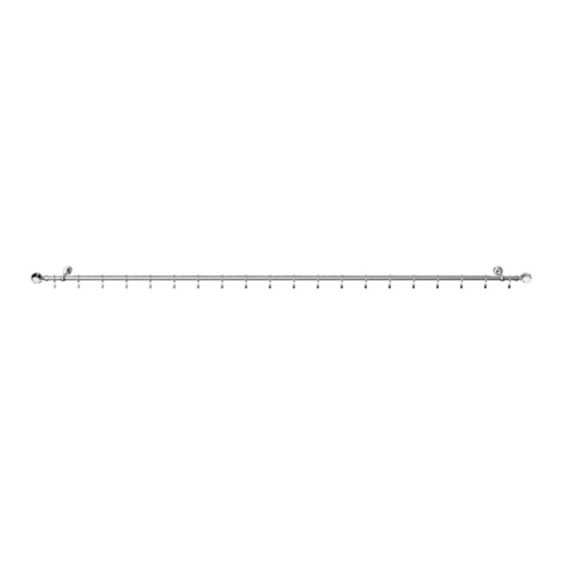 Karnisz pojedynczy Goodhome Olympe Gala 19 mm 200 cm szary