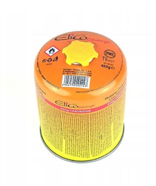 Kartusz gazowy ElicoCamp 450g z gwintem - 1 szt