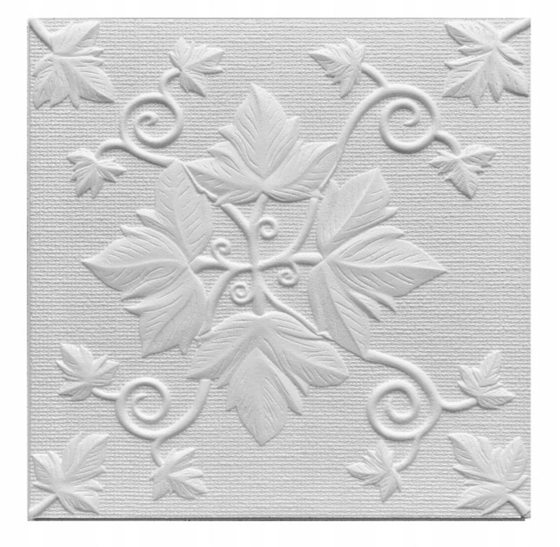 Kaseton sufitowy ścienny panel styropianowy zakładkowy Marbet Design 50x50 cm Grono 2 m² 8 szt.