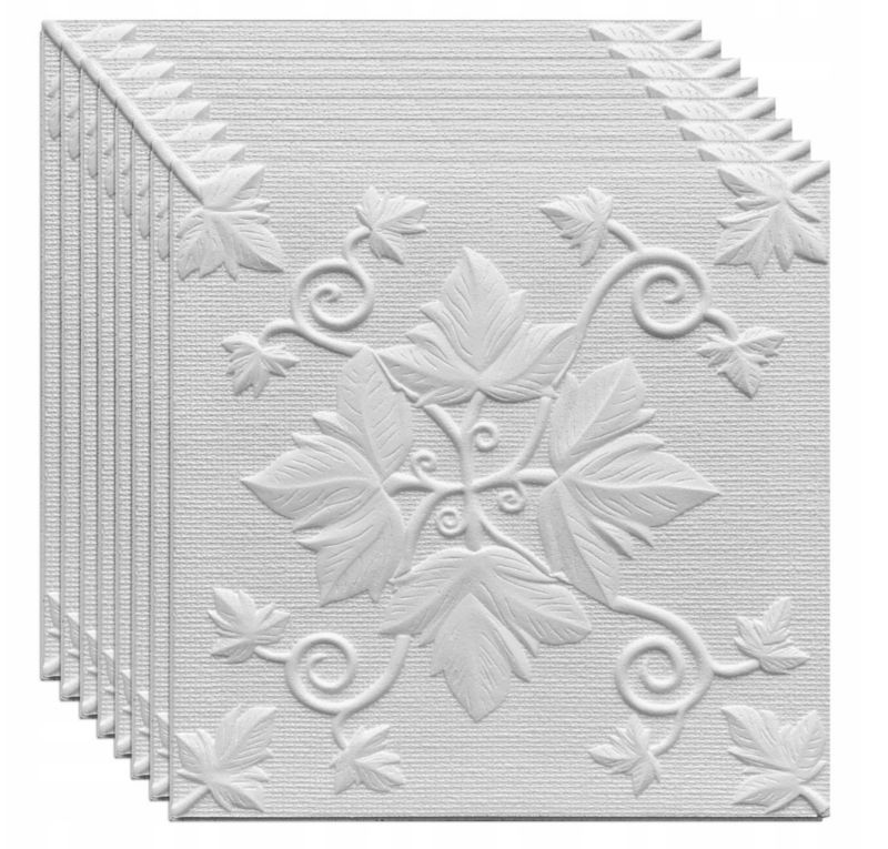 Kaseton sufitowy ścienny panel styropianowy zakładkowy Marbet Design 50x50 cm Grono 2 m² 8 szt.