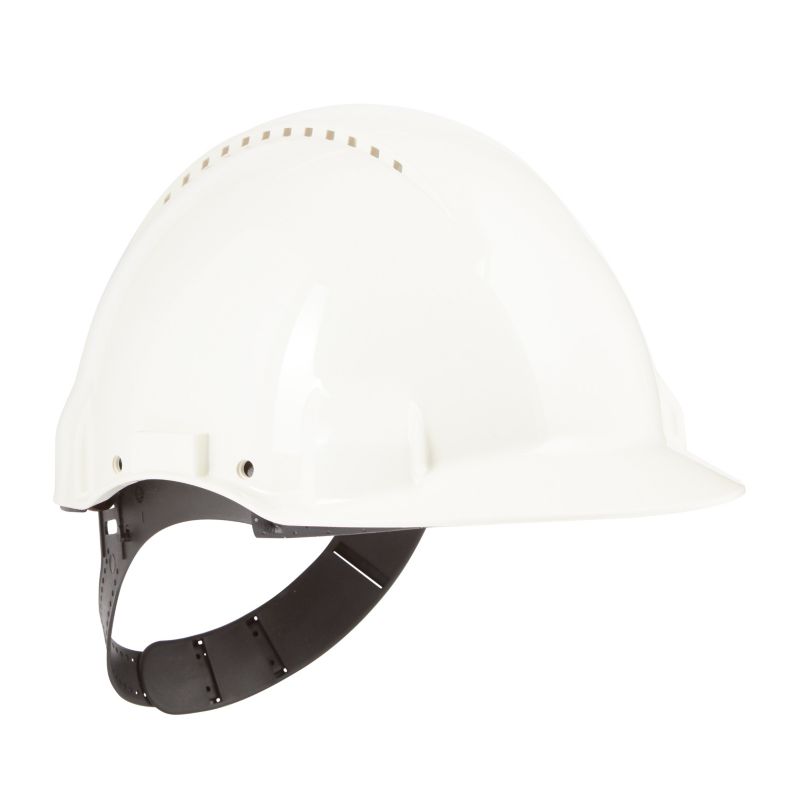 Kask ochronny 3M™ Uvicator™ z regulowanym zapięciem biały 1 szt.