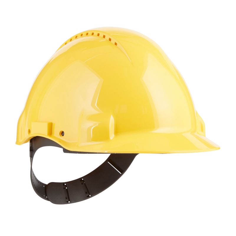 Kask ochronny 3M™ Uvicator™ z regulowanym zapięciem żółty 1 szt.