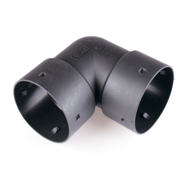 Kątownik Pipelife kolano 90 st. 80 mm