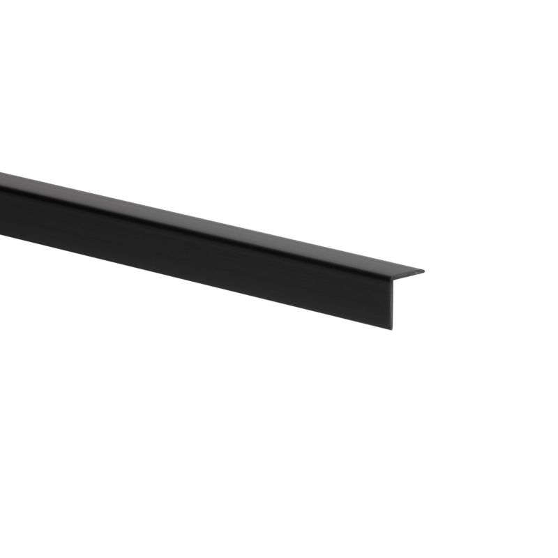 Kątownik PVC 15 x 15 x 1,1 mm l=2,60 m czarny mat