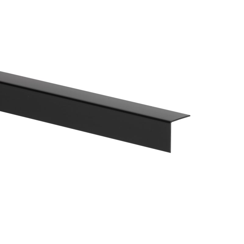 Kątownik PVC 2600 x 20 x 20 x 1 mm czarny połysk