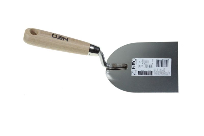 Kielnia sztukatorska NEO TOOLS podkówka, 100 mm, uchwyt drewniany 1 szt