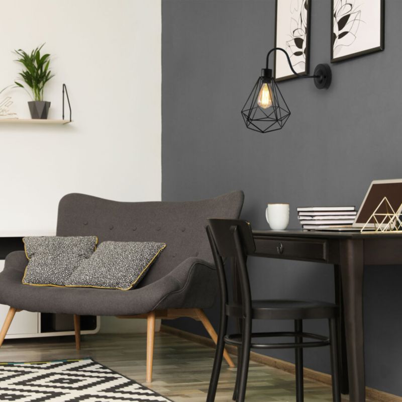 Kinkiet ścienny Edo Loft Alambra Corto E27 czarny, industrialny EDO777194 1 szt.