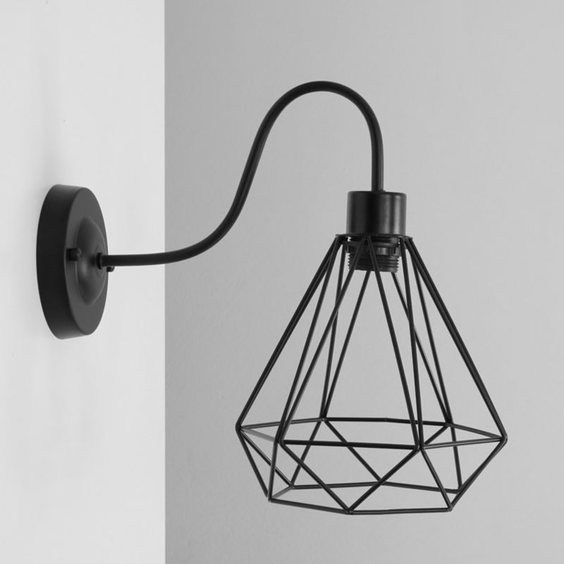 Kinkiet ścienny Edo Loft Alambra Corto E27 czarny, industrialny EDO777194 1 szt.